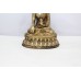 Brass Buddha Statue Buddhism Religion Asian Home Decor Figure Hand Engraved E387